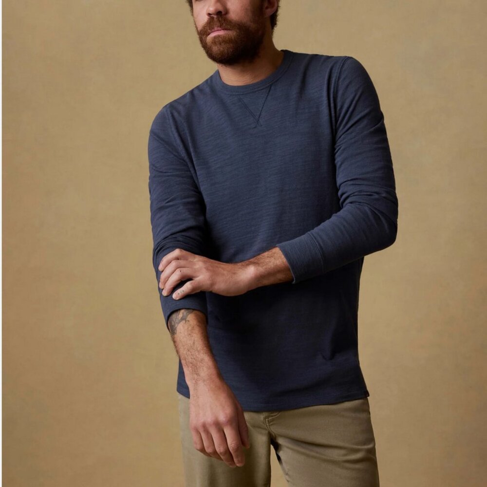 Faherty sunwashed slub crew NWT